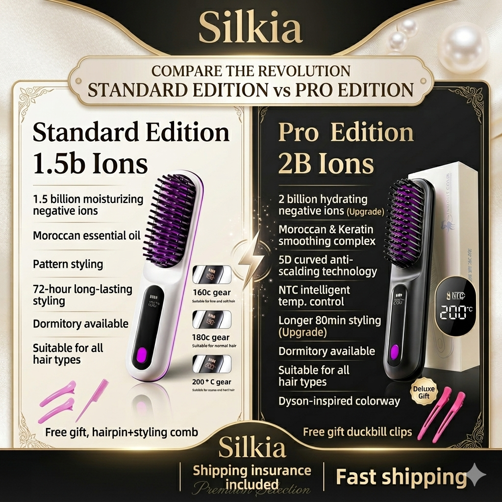 Silkia™ IonSmooth Comb - Travel Light, Style Bright!